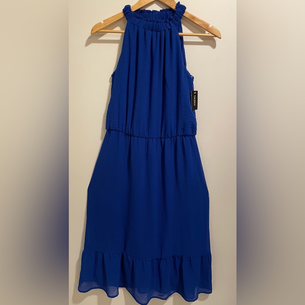 NWT Tacera Women’s Halter Midi Dress Size: S Color: Royal Blue